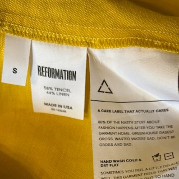 Reformation Mustard Midi Dress - Picture 7 of 9